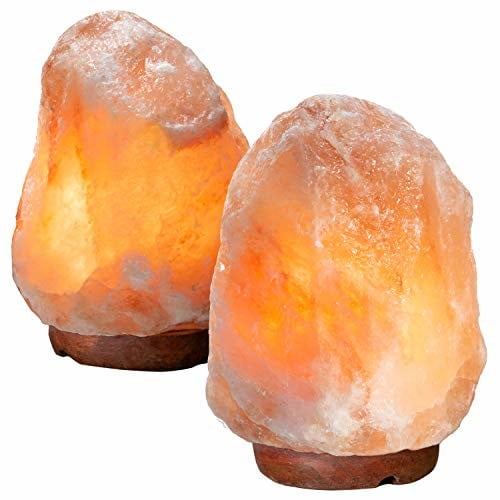 6” to 8” Inch Allora Natural Himalayan Pink Salt Lamp w Dimmable Cord & Bulb